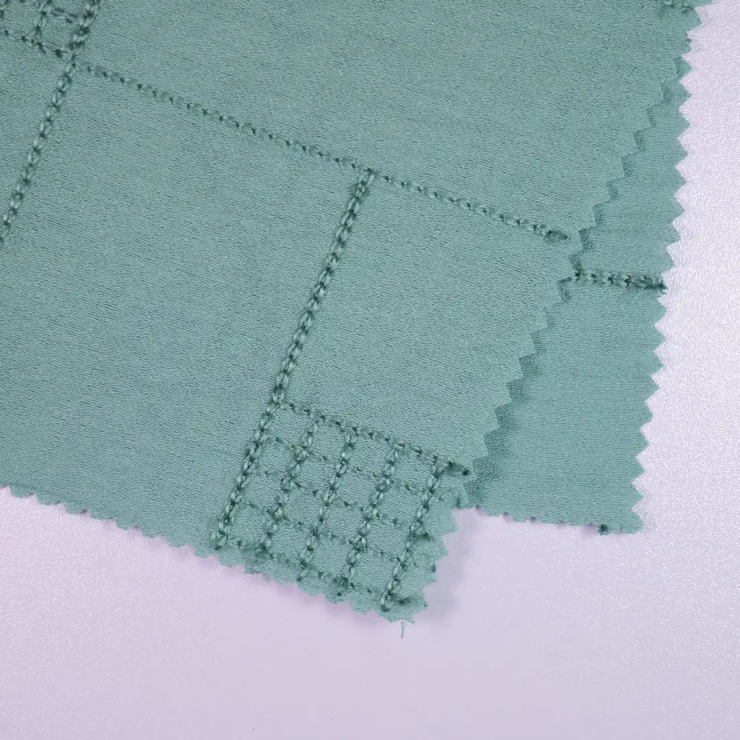 China Fabric for Blouse,Over Shirt Schiffli Synthetic Woven Fabric Rayon Nylon green color buy from China wholesaler bulk order at wholesale price free worldwide shipping Alibaba