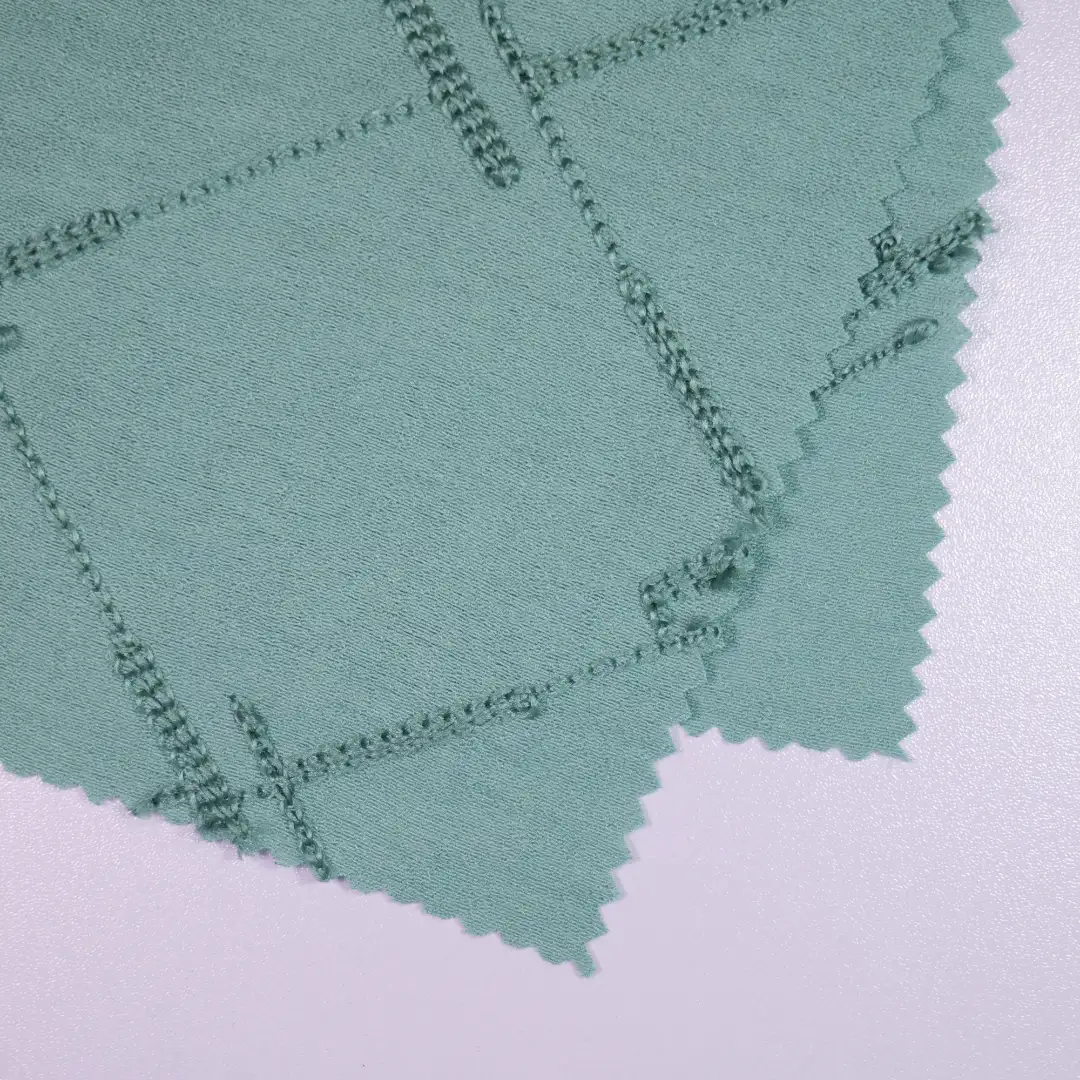 China Fabric for Blouse,Skirt,Over Shirt Schiffli Synthetic Woven Fabric Rayon Nylon green color buy from China wholesaler bulk order at wholesale price free worldwide shipping Alibaba