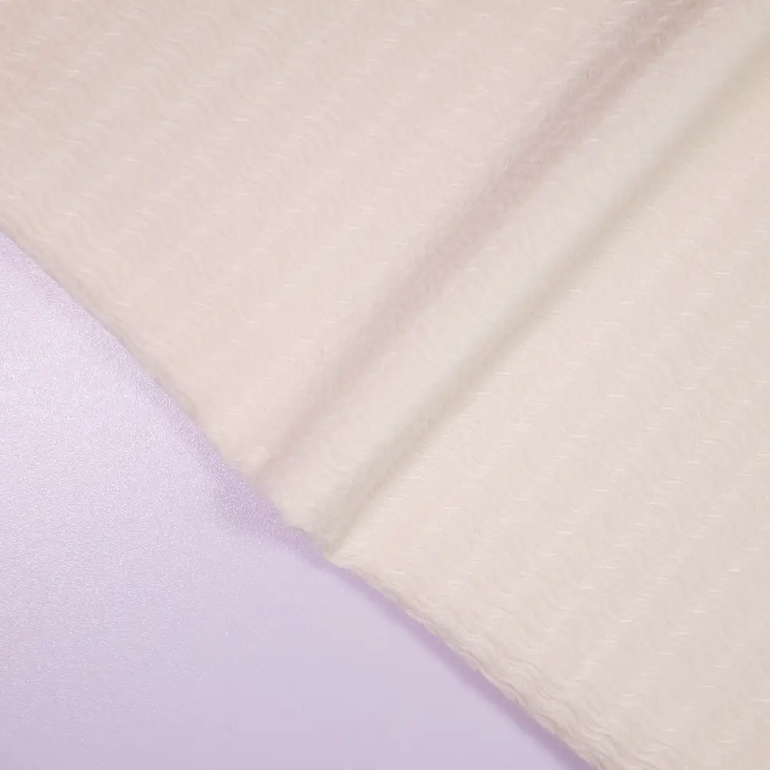 China Fabric for Pants,Crop Top,Crew Neck Pullover  Tricot Knit Fabric Polyester Spandex Bisque color buy from China wholesaler bulk order at wholesale price free worldwide shipping Alibaba