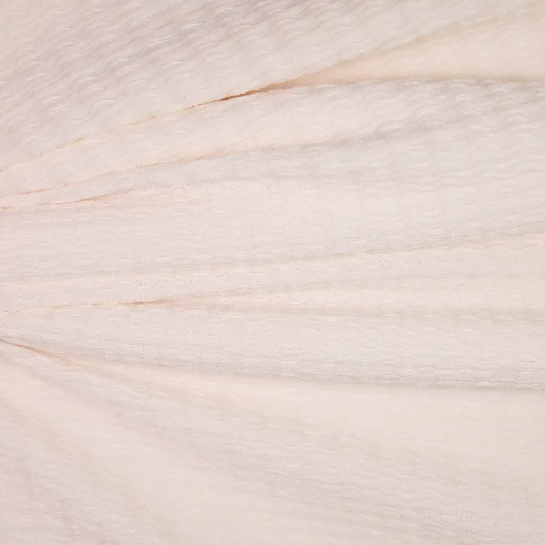 China Fabric for Pants,Crop Top,Crew Neck Pullover  Tricot Knit Fabric Polyester Spandex Bisque color buy from China wholesaler bulk order at wholesale price free worldwide shipping Alibaba