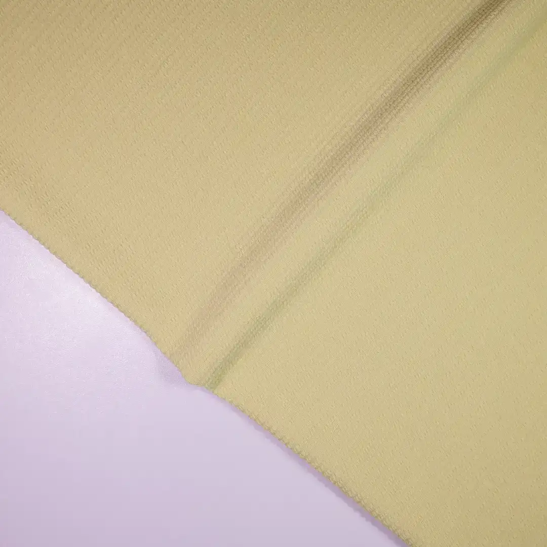 China Fabric for Pants,Skirt Jacquard Knit Fabric Polyester Spandex Yellow color buy from China wholesaler bulk order at wholesale price free worldwide shipping Alibaba