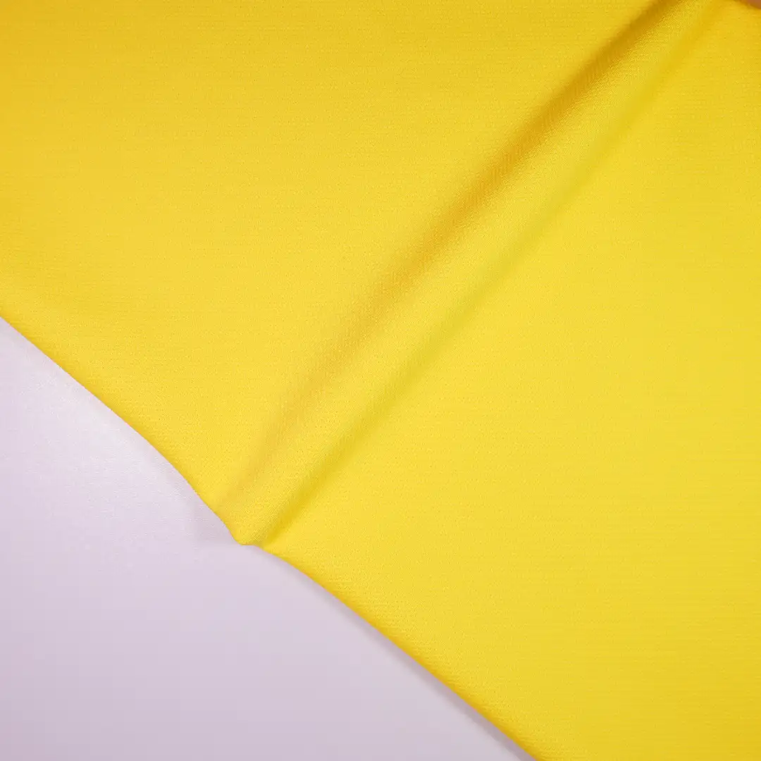 China Fabric for Pants,Polo Shirt,Crop Top Jacquard Knit Fabric Polyester Spandex Yellow color buy from China wholesaler bulk order at wholesale price free worldwide shipping Alibaba