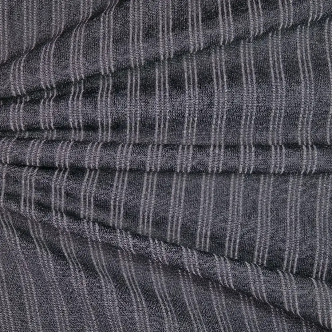 China Fabric for Pants Jacquard Knit Fabric Polyester Spandex Black color buy from China wholesaler bulk order at wholesale price free worldwide shipping Alibaba