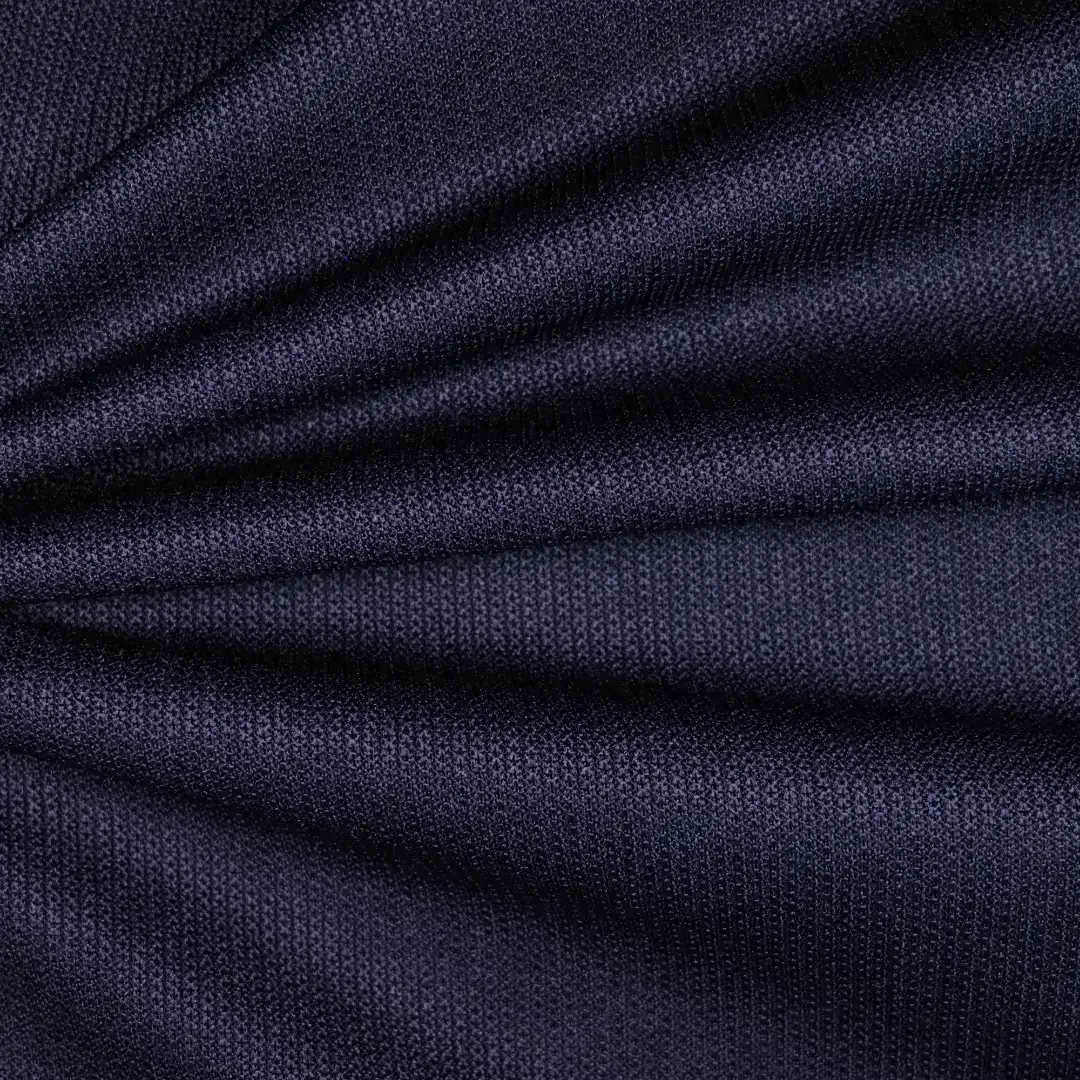 China Fabric for Pants Jacquard Knit Fabric Polyester Navy color buy from China wholesaler bulk order at wholesale price free worldwide shipping Alibaba