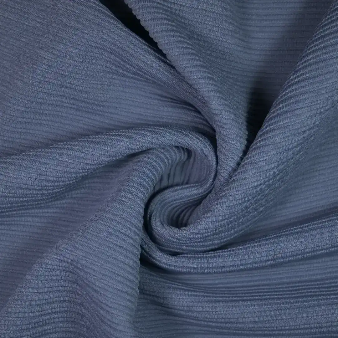 China Fabric for Skirt Jacquard Knit Fabric Polyester Spandex Navy color buy from China wholesaler bulk order at wholesale price free worldwide shipping Alibaba