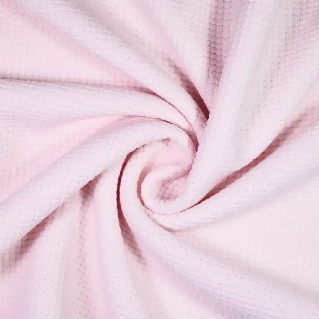 China Fabric for Jackets,Trench Coat,Overcoat,Casual Baseball Jacket Waffle Knit Fabric Polyester Pink color buy from China wholesaler bulk order at wholesale price free worldwide shipping Alibaba