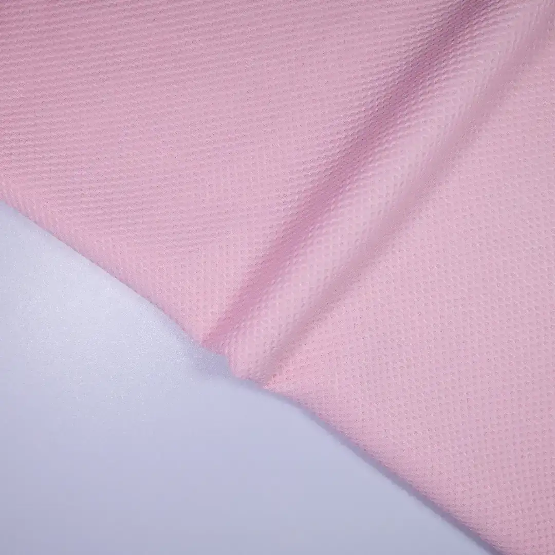 China Fabric for Pants,Crop Top Jacquard Knit Fabric Polyester Spandex Pink color buy from China wholesaler bulk order at wholesale price free worldwide shipping Alibaba