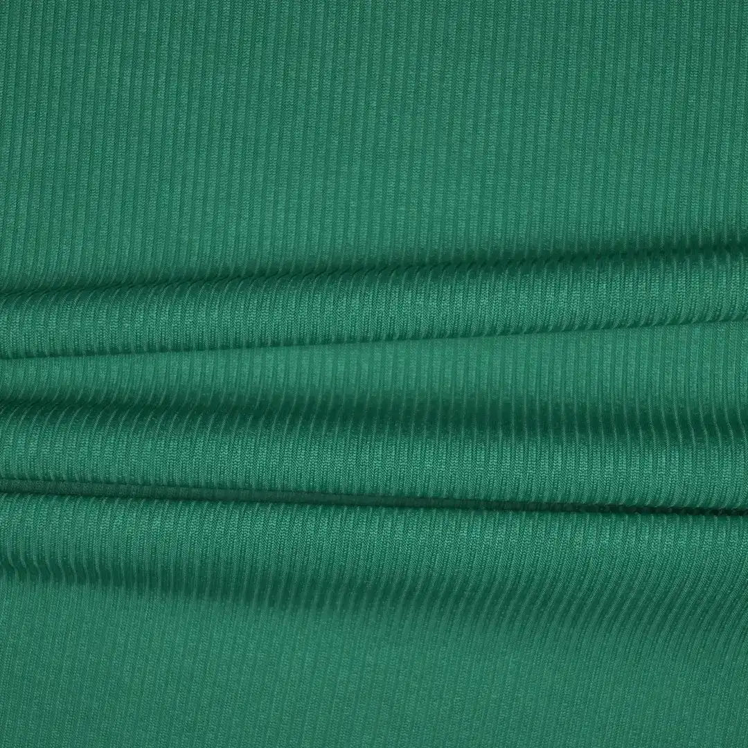 China Fabric for Pants,Ruffle Tight Dress (Sweater),Ruffle Shirt Dress,Strap Midi Dress Rib Knit Fabric Polyester Spandex Green color buy from China wholesaler bulk order at wholesale price free worldwide shipping Alibaba