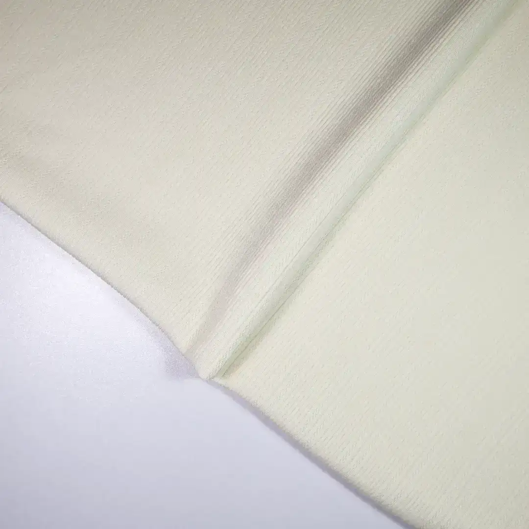 China Fabric for Pants,Hoodie,Over Shirt Jacquard Knit Fabric Polyester Spandex Beige color buy from China wholesaler bulk order at wholesale price free worldwide shipping Alibaba