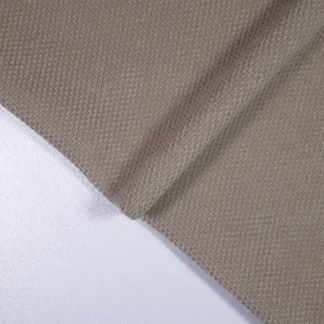 China Fabric for Hoodie Pique Knit Fabric Polyester Spandex Brownie color buy from China wholesaler bulk order at wholesale price free worldwide shipping Alibaba