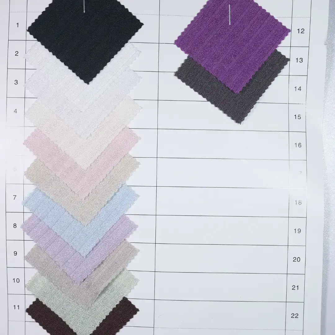 China Fabric for Shirt Rib Knit Fabric Polyester Spandex Purple color buy from China wholesaler bulk order at wholesale price free worldwide shipping Alibaba