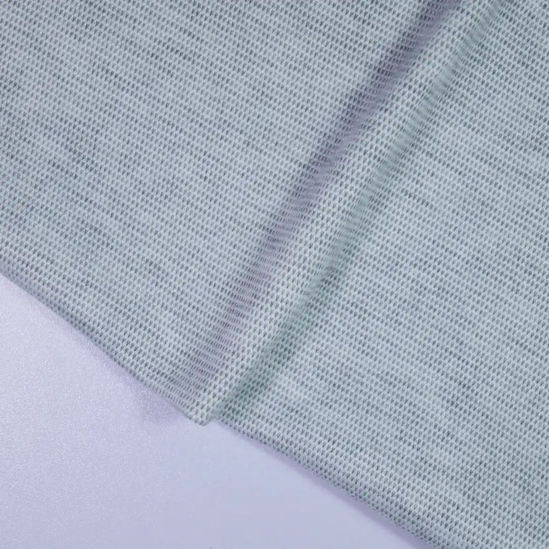 China Fabric for Pants,Ruffle Tight Dress (Sweater),Puff Sleeve Ruched Dress,Puffball Strappy Dress Double-side fleece Knit Fabric Polyester Rayon Spandex light blue color buy from China wholesaler bulk order at wholesale price free worldwide shipping Alibaba