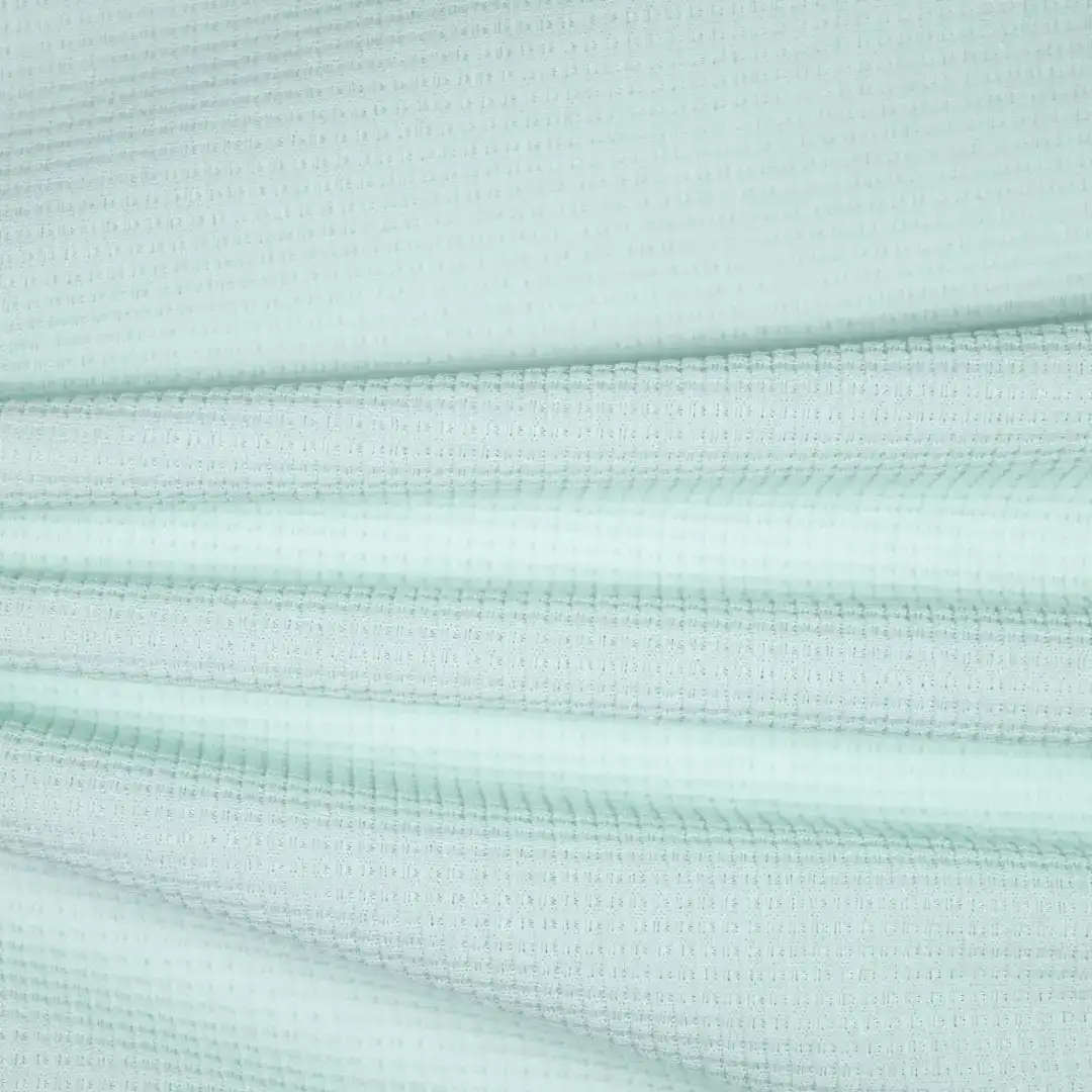China Fabric for Polo Shirt,Crop Top,Hoodie Waffle Knit Fabric Polyester LightGreen color buy from China wholesaler bulk order at wholesale price free worldwide shipping Alibaba