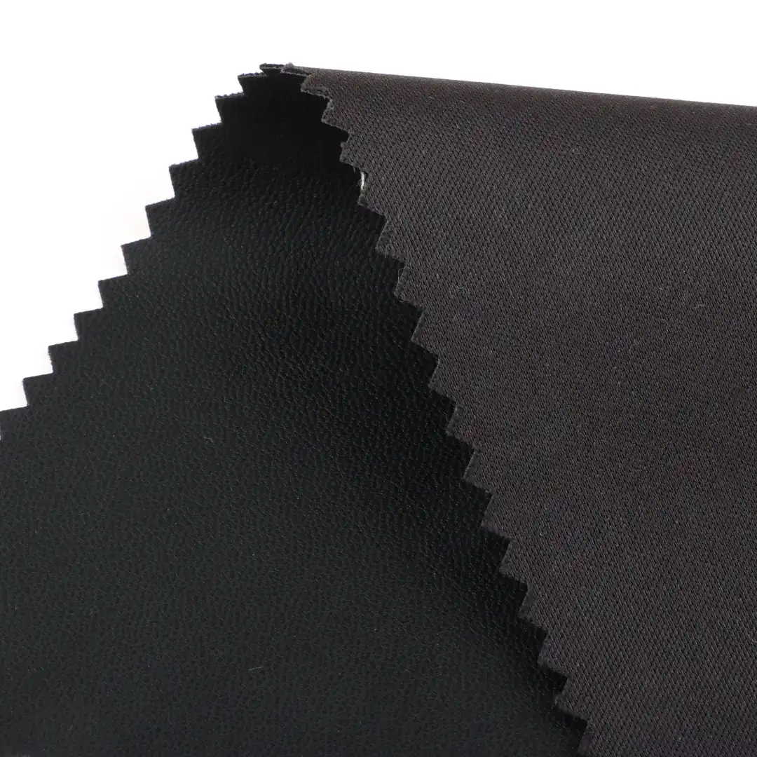 China Fabric for Jackets,Trench Coat,Overcoat,Waist coat PU Woven Blended Fabric Polyester BLACK color buy from China wholesaler bulk order at wholesale price free worldwide shipping Alibaba
