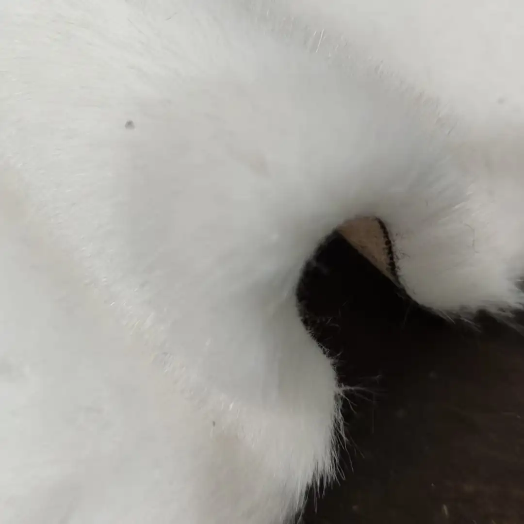 China Fabric for Overcoat Fake Fur Knit Fabric Polyester white color buy from China wholesaler bulk order at wholesale price free worldwide shipping Alibaba