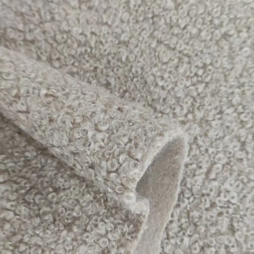 China Fabric for Jackets,Padded Jacket,Overcoat,Full-Zipper Cardigan  Knit Woolen Fabric Woolen Polyester brown color buy from China wholesaler bulk order at wholesale price free worldwide shipping Alibaba