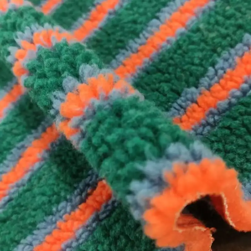 China Fabric for Jackets,Hoodie,Overcoat Sherpa Knit Fabric Polyester green color buy from China wholesaler bulk order at wholesale price free worldwide shipping Alibaba