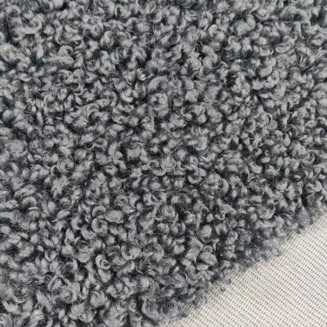 China Fabric for Jackets,Hoodie,Overcoat Teddy Knit Fabric Polyester blue color buy from China wholesaler bulk order at wholesale price free worldwide shipping Alibaba