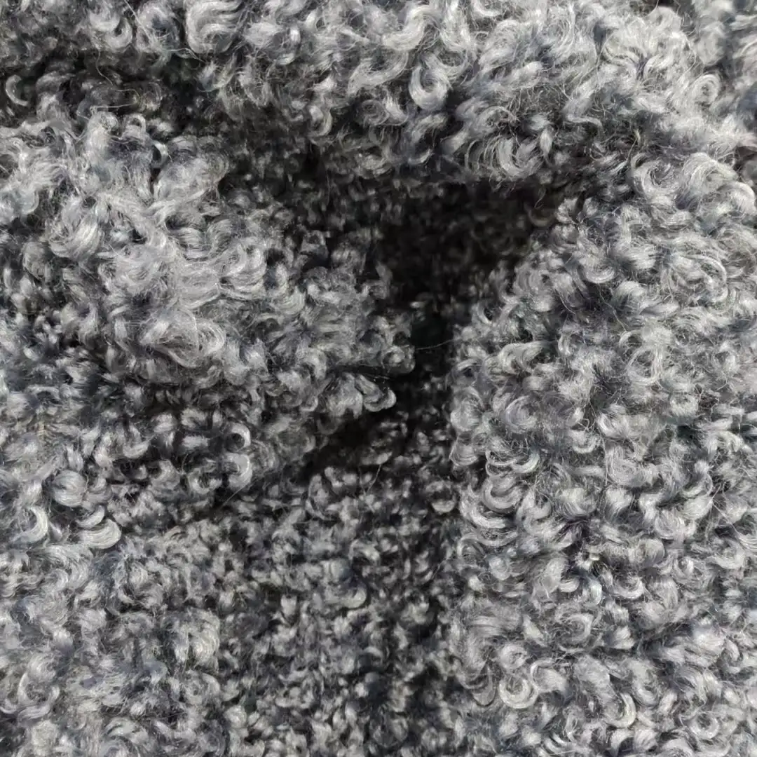 China Fabric for Jackets,Hoodie,Overcoat Teddy Knit Fabric Polyester blue color buy from China wholesaler bulk order at wholesale price free worldwide shipping Alibaba