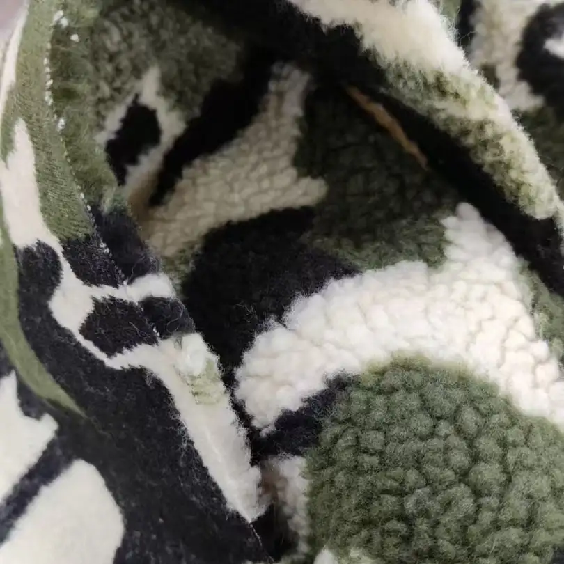 China Fabric for Jackets,Hoodie,Padded Jacket,Overcoat Sherpa Knit Fabric Polyester green color buy from China wholesaler bulk order at wholesale price free worldwide shipping Alibaba