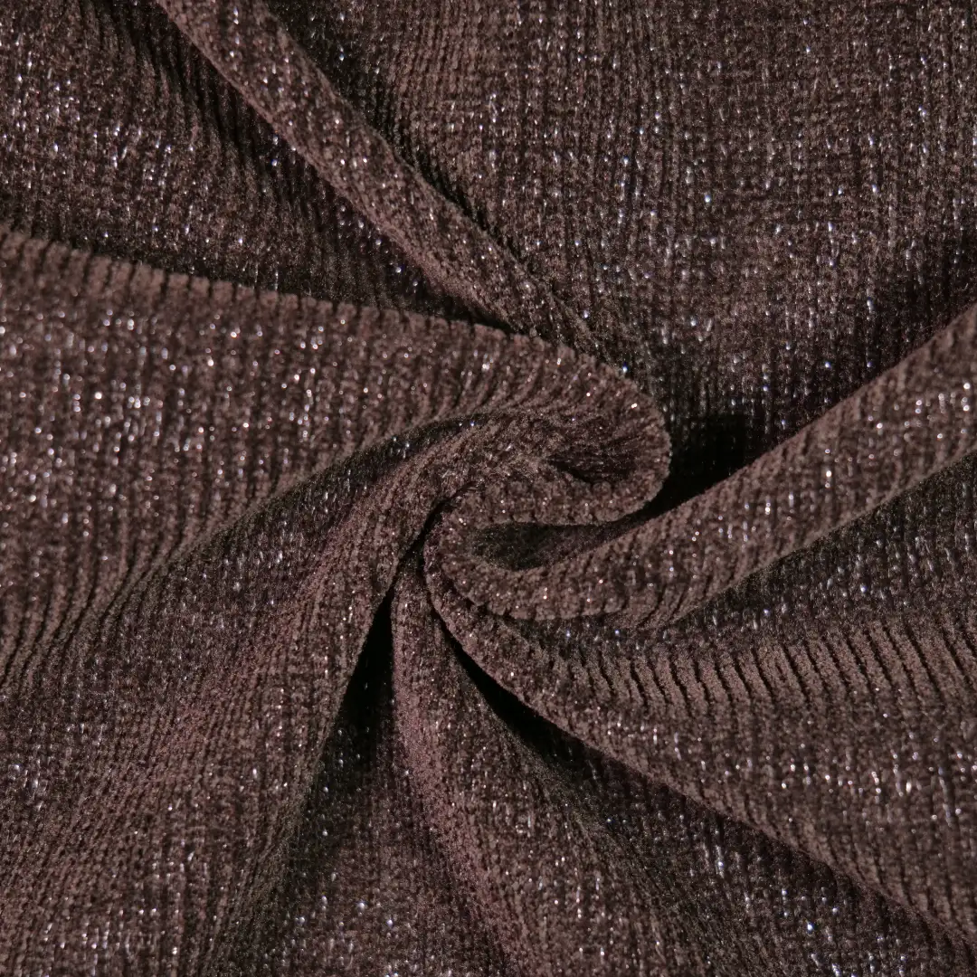 China Fabric for Hoodie  ,Knitted Trousers ,Sweatshirt knitted Corduroy Knit Fabric Polyester Spandex Brown color buy from China wholesaler bulk order at wholesale price free worldwide shipping Alibaba