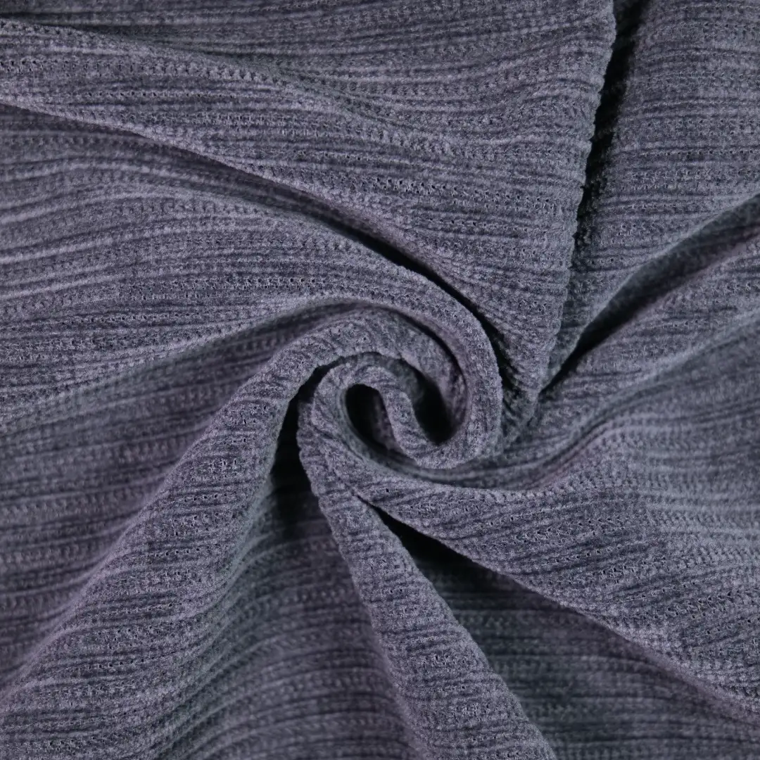 China Fabric for Pants,Blazer,Full-Zipper Cardigan ,Knitted Trousers  knitted Corduroy Knit Fabric Polyester Spandex Gray color buy from China wholesaler bulk order at wholesale price free worldwide shipping Alibaba