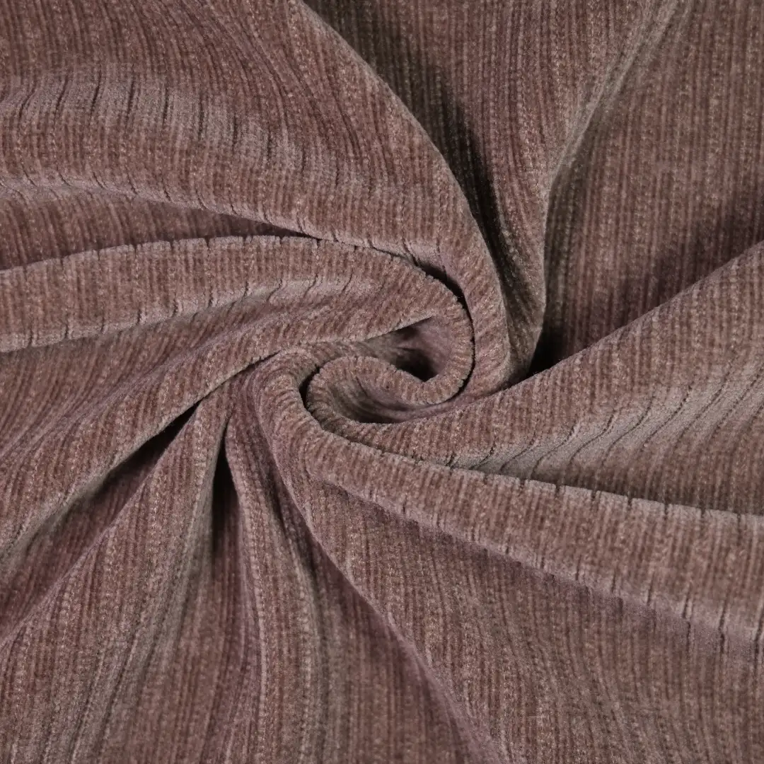 China Fabric for Pants,Suit Trouser,Blazer,Full-Zipper Cardigan ,Knitted Jacket ,Knitted Trousers  knitted Corduroy Knit Fabric Polyester Spandex Brown color buy from China wholesaler bulk order at wholesale price free worldwide shipping Alibaba