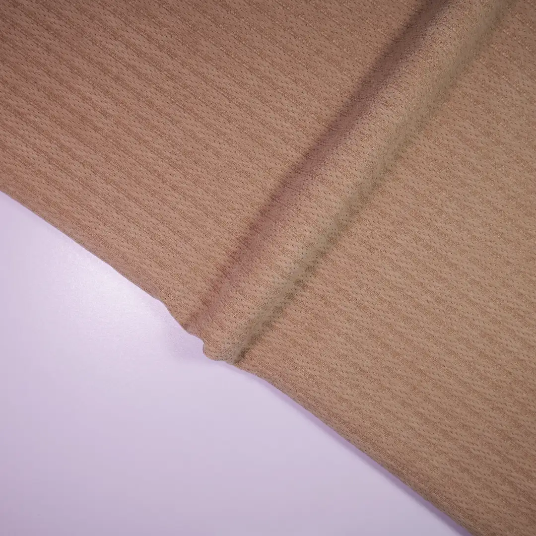 China Fabric for Pants,Hoodie,Knitted Trousers  Jacquard Knit Fabric Polyester Spandex Khaki color buy from China wholesaler bulk order at wholesale price free worldwide shipping Alibaba