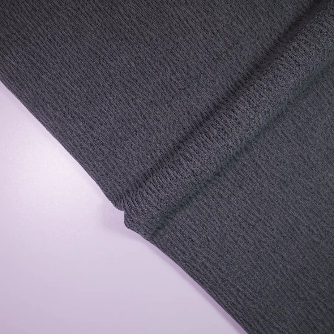 China Fabric for Pants,Suit,Half-Zipper Cardigan ,Hoodie   knitted Corduroy Knit Fabric Polyester Spandex Gray color buy from China wholesaler bulk order at wholesale price free worldwide shipping Alibaba