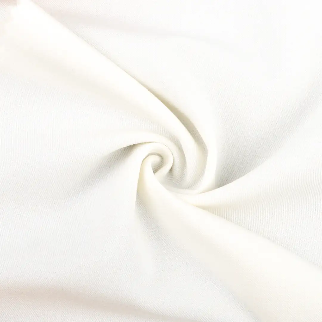 China Fabric for Pants,Jackets,Waist coat Polyester/Rayon Twill Woven Blended Fabric Polyester Rayon Wool Spandex white color buy from China wholesaler bulk order at wholesale price free worldwide shipping Alibaba