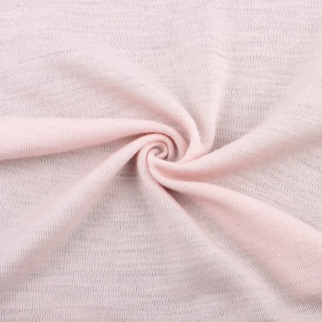 China Fabric for T-Shirt,Tank Top,Crop Top Single Jersey Knit Fabric Wool light pink color buy from China wholesaler bulk order at wholesale price free worldwide shipping Alibaba