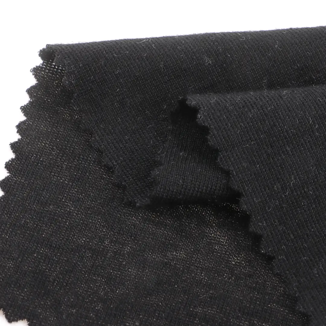 China Fabric for Polo Shirt,Crop Top,Full-Zipper Cardigan ,Half-Zipper Cardigan  Single Jersey Knit Fabric Tencel Wool BLACK color buy from China wholesaler bulk order at wholesale price free worldwide shipping Alibaba