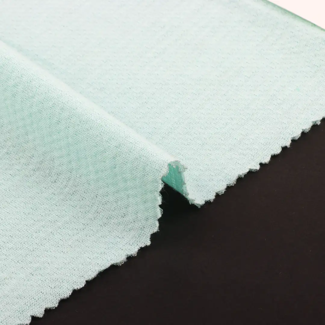 China Fabric for T-Shirt,Tank Top,Crop Top Birdeye Mesh Knit Fabric Polyester Wool Spandex Cambridge blue color buy from China wholesaler bulk order at wholesale price free worldwide shipping Alibaba