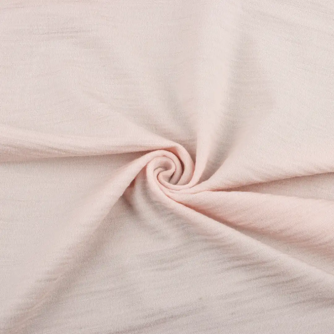 China Fabric for T-Shirt,Tank Top,Crop Top Single Jersey Knit Fabric Wool Spandex light pink color buy from China wholesaler bulk order at wholesale price free worldwide shipping Alibaba