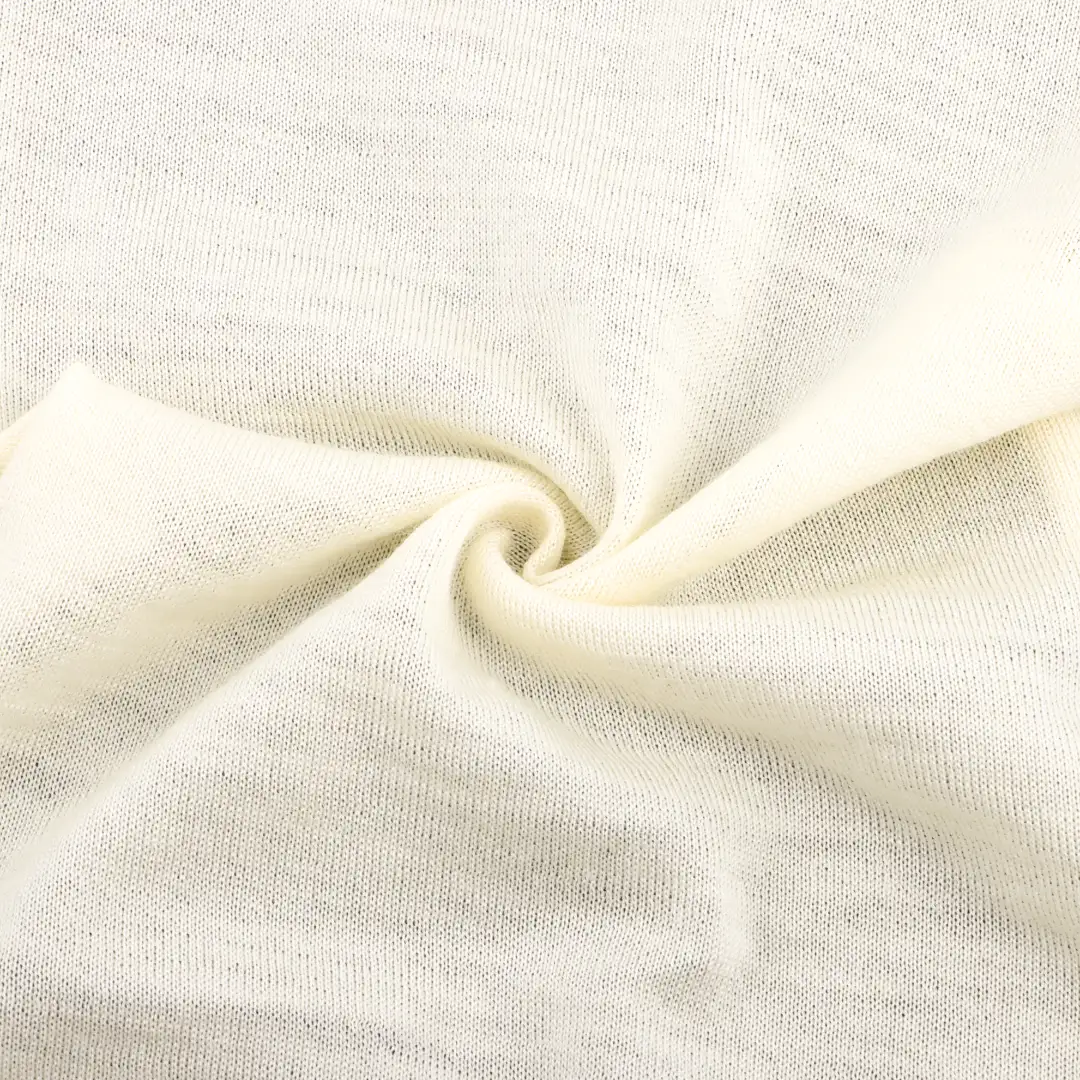China Fabric for T-Shirt,Tank Top,Crop Top Single Jersey Knit Fabric Merino Wool cream-coloured color buy from China wholesaler bulk order at wholesale price free worldwide shipping Alibaba
