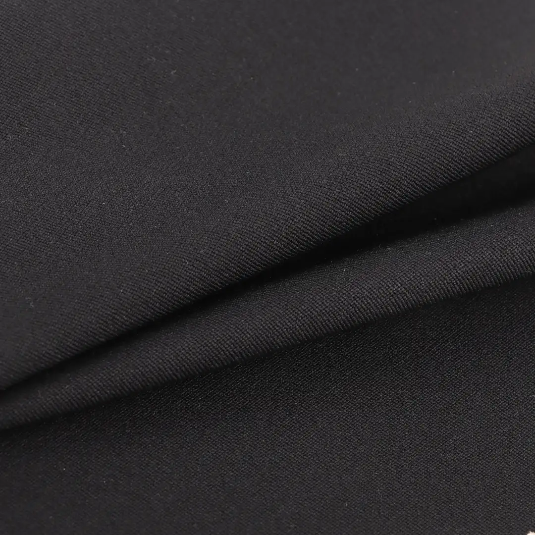 China Fabric for Pants,Men's Pants ,Women's Pants  Single-way Stretch Woven Fabric Synthetic Woven Fabric Polyester Spandex BLACK color buy from China wholesaler bulk order at wholesale price free worldwide shipping Alibaba