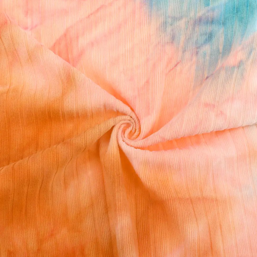 China Fabric for T-Shirt,Tank Top,Crop Top Rib Knit Fabric Polyester Spandex neon colors color buy from China wholesaler bulk order at wholesale price free worldwide shipping Alibaba