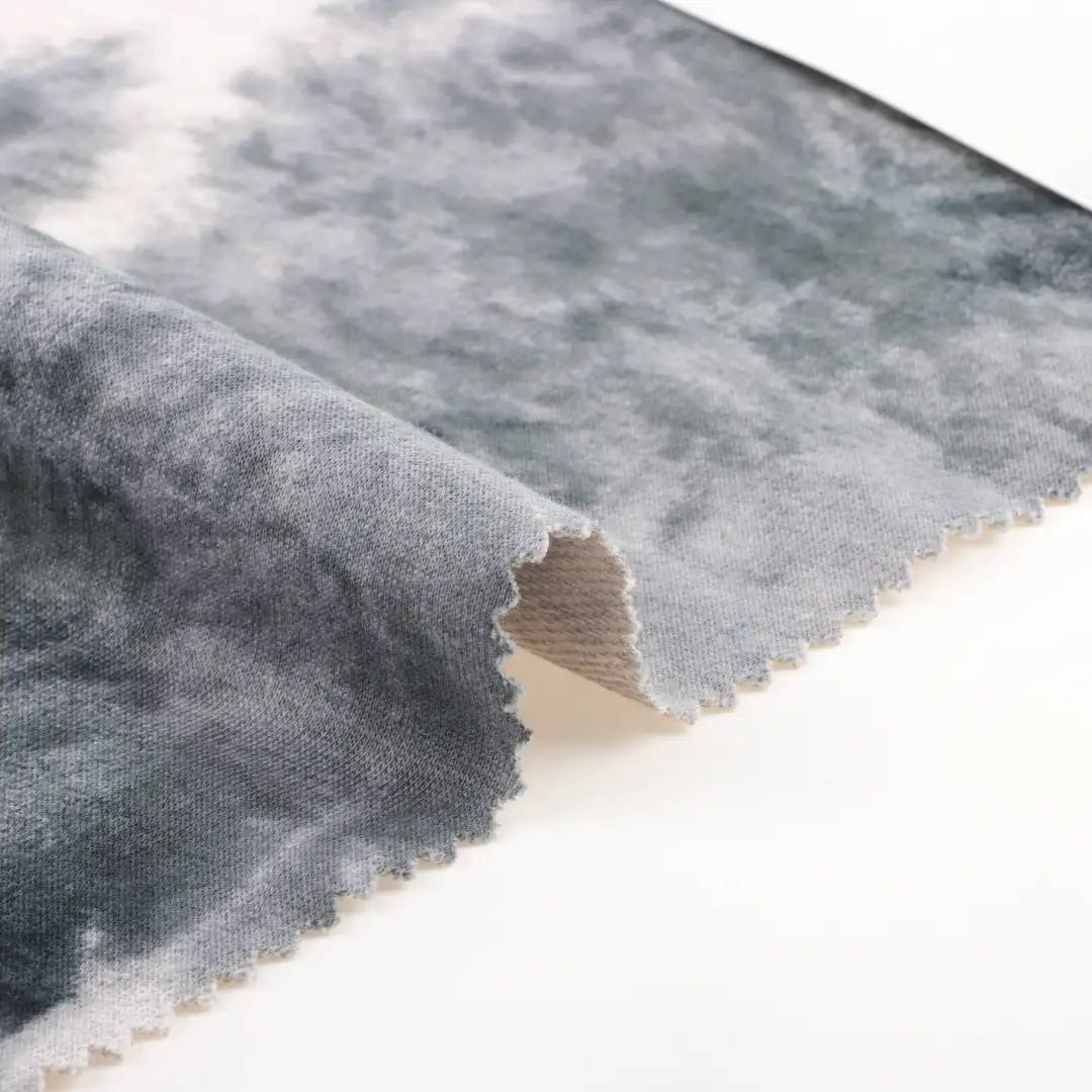 China Fabric for T-Shirt,Tank Top,Crop Top French Terry Knit Fabric Cotton Polyester Spandex Charcoal grey color buy from China wholesaler bulk order at wholesale price free worldwide shipping Alibaba