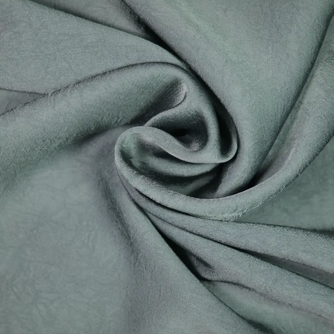 China Fabric for Blouse,Crop Top,Women's Pants ,Skirt  Space Dyed Synthetic Woven Fabric Polyester Turquoise Green color buy from China wholesaler bulk order at wholesale price free worldwide shipping Alibaba