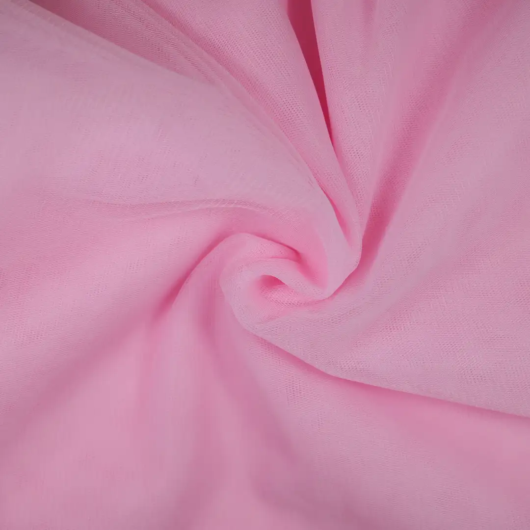 China Fabric for Interlining Mesh Knit Fabric Polyester Pink color buy from China wholesaler bulk order at wholesale price free worldwide shipping Alibaba