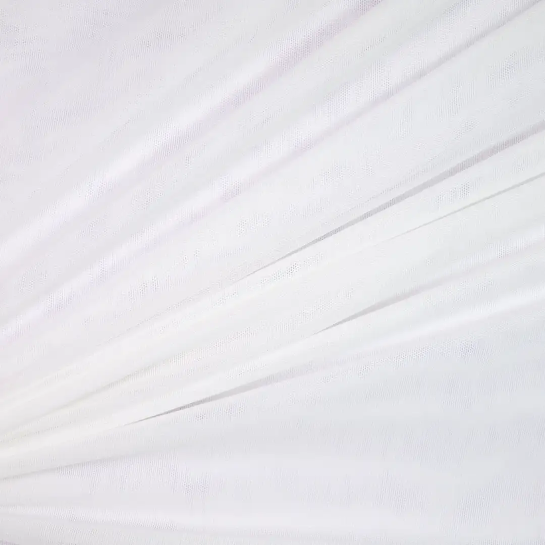 China Fabric for Interlining Mesh Knit Fabric Polyester Spandex White color buy from China wholesaler bulk order at wholesale price free worldwide shipping Alibaba
