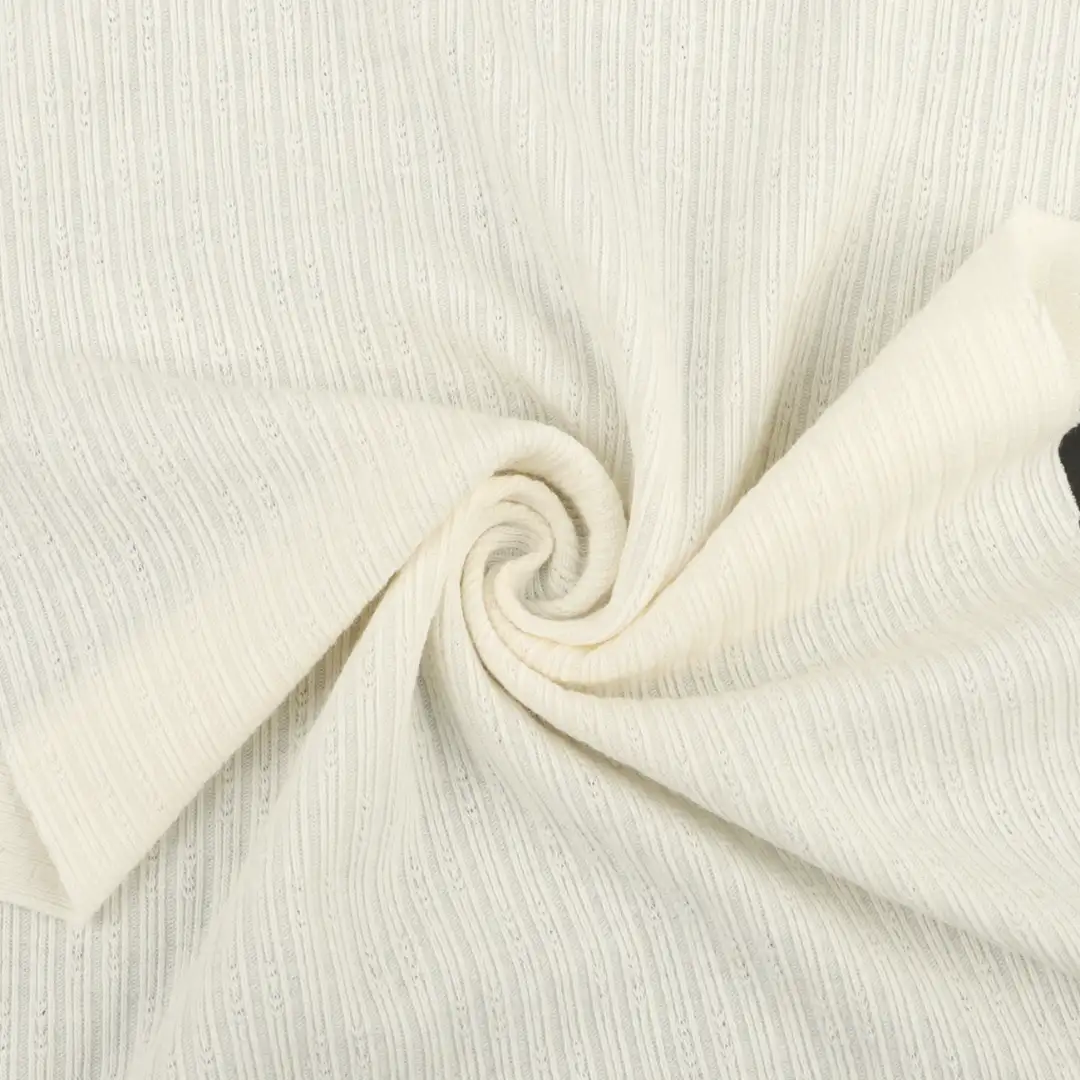 China Fabric for T-Shirt,Skirt,Crop Top Pullover (Sweater) Jacquard Knit Fabric Polyester Cotton Spandex white color buy from China wholesaler bulk order at wholesale price free worldwide shipping Alibaba