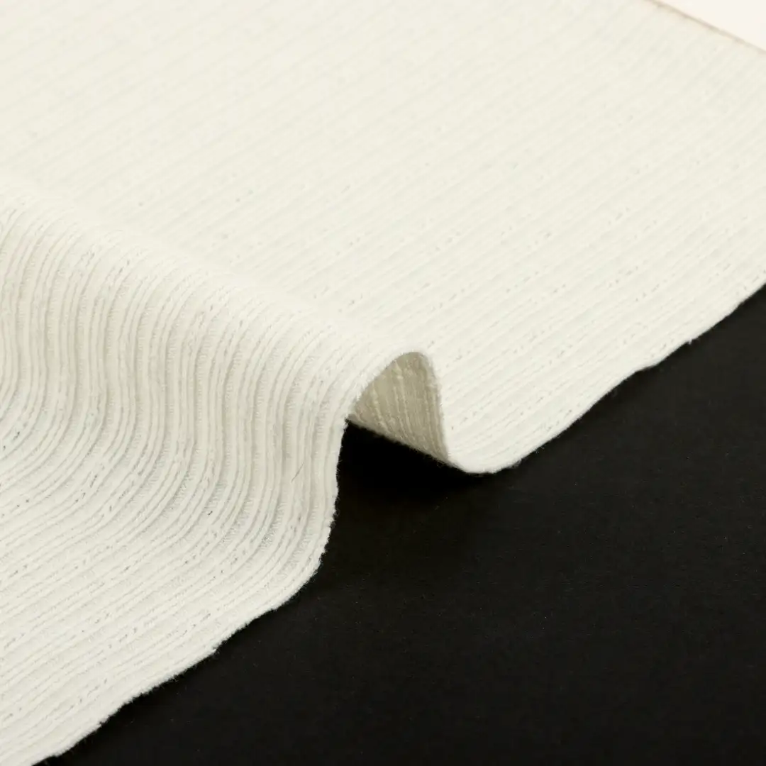 China Fabric for T-Shirt,Skirt,Crop Top Pullover (Sweater) Jacquard Knit Fabric Polyester Cotton Spandex white color buy from China wholesaler bulk order at wholesale price free worldwide shipping Alibaba