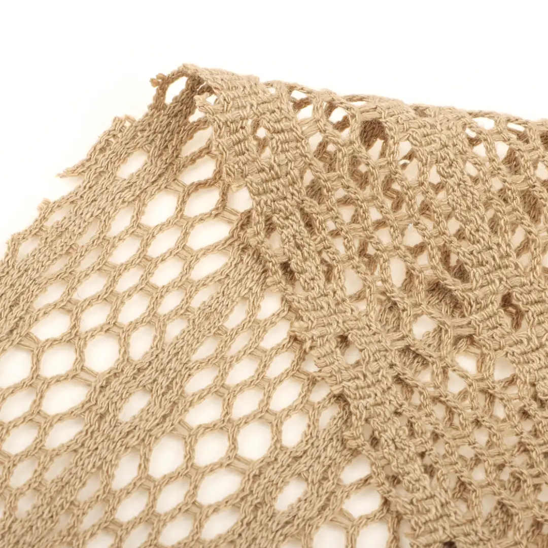 China Fabric for Skirt,Crop Top Pullover (Sweater),Dresses (Pullover) (Sweater) Mesh Knit Fabric Polyester Khaki color buy from China wholesaler bulk order at wholesale price free worldwide shipping Alibaba