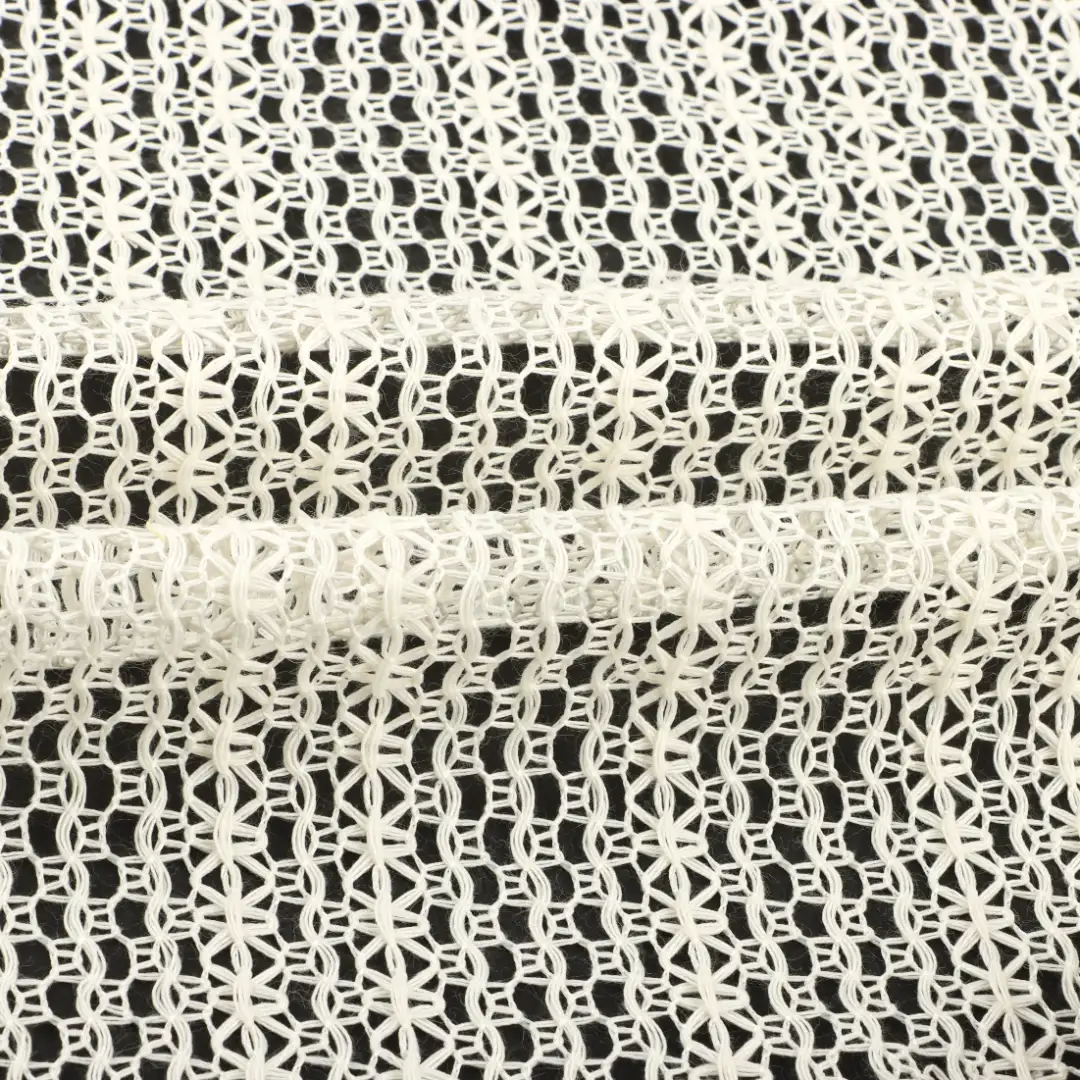 China Fabric for Crop Top,Skirt Mesh Knit Fabric Polyester white color buy from China wholesaler bulk order at wholesale price free worldwide shipping Alibaba