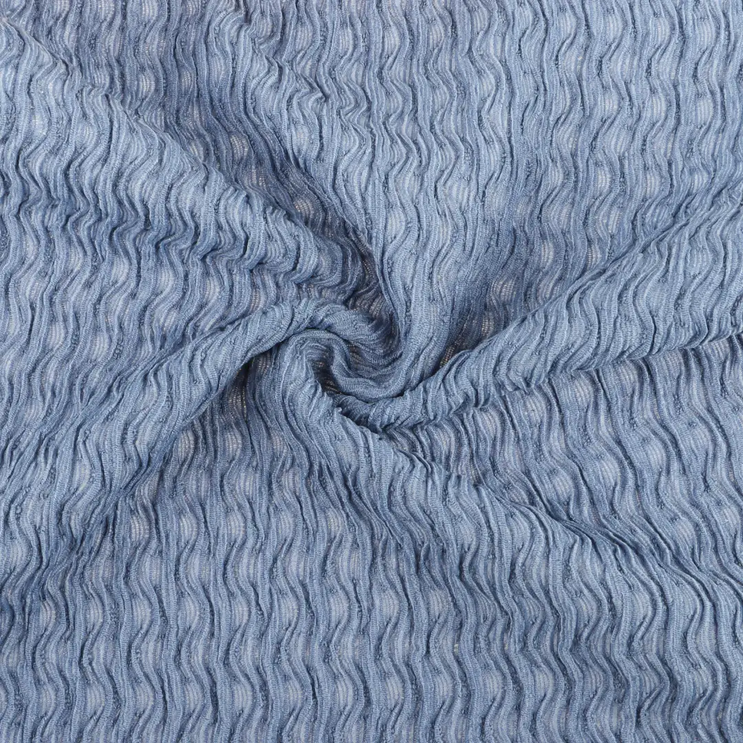 China Fabric for Skirt,Ladies Vest (Sweater),Shirt Long Sleeve Button (Sweater),Round Neck Pullover (Sweater),Dresses (Pullover) (Sweater),Skirt (Sweater) Jacquard Knit Fabric Polyester Spandex blue color buy from China wholesaler bulk order at wholesale price free worldwide shipping Alibaba