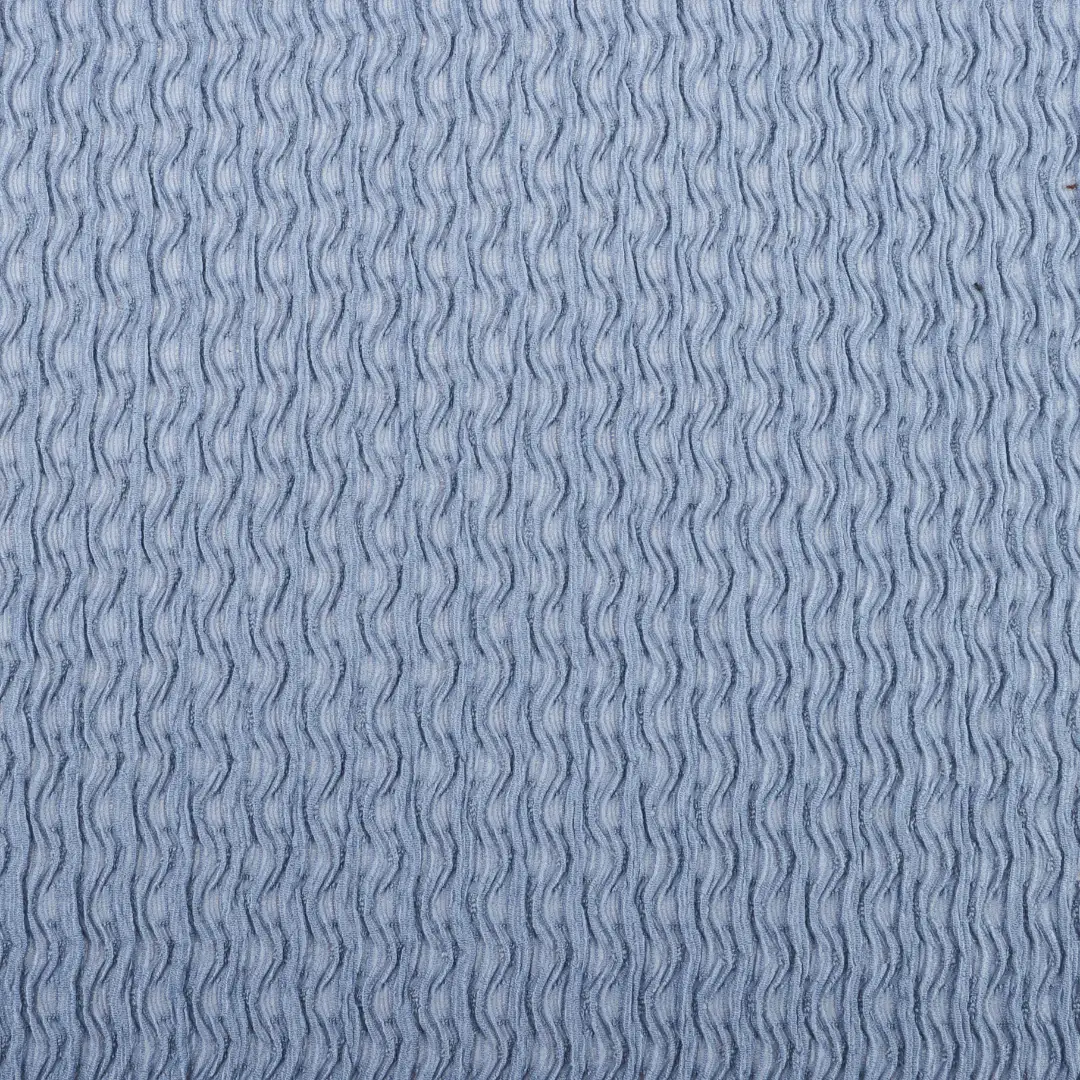 China Fabric for Skirt,Ladies Vest (Sweater),Shirt Long Sleeve Button (Sweater),Round Neck Pullover (Sweater),Dresses (Pullover) (Sweater),Skirt (Sweater) Jacquard Knit Fabric Polyester Spandex blue color buy from China wholesaler bulk order at wholesale price free worldwide shipping Alibaba