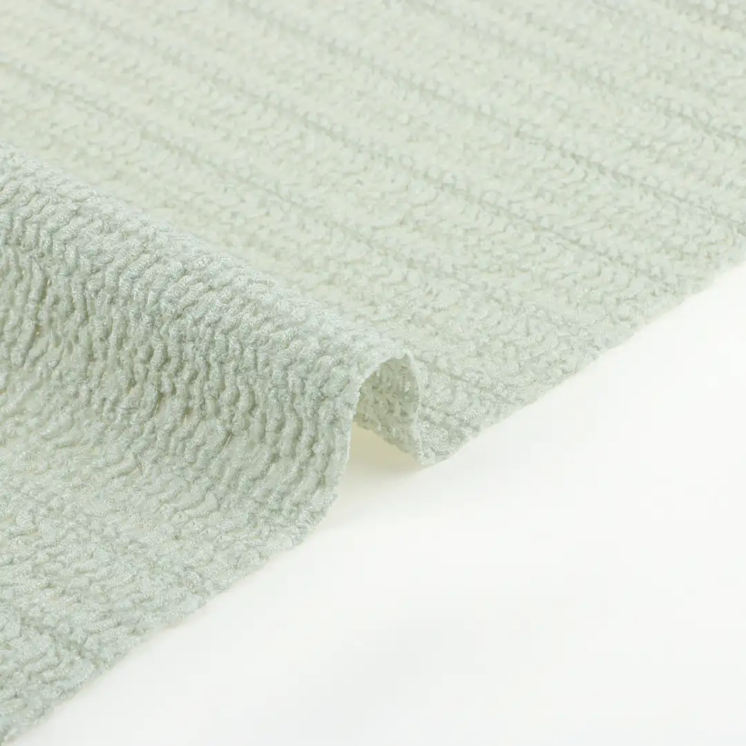 China Fabric for Skirt Jacquard Knit Fabric Polyester Spandex green color buy from China wholesaler bulk order at wholesale price free worldwide shipping Alibaba