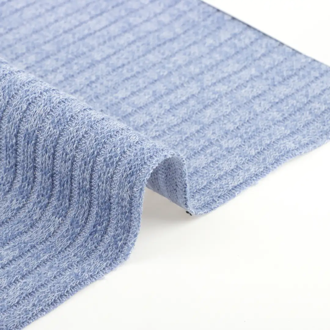 China Fabric for Skirt,Open Cardigan (Sweater),Dresses (Cardigan Open) (Sweater),Skirt (Sweater),Long Sleeve Base Layer Top Jacquard Knit Fabric Polyester Rayon Spandex blue color buy from China wholesaler bulk order at wholesale price free worldwide shipping Alibaba