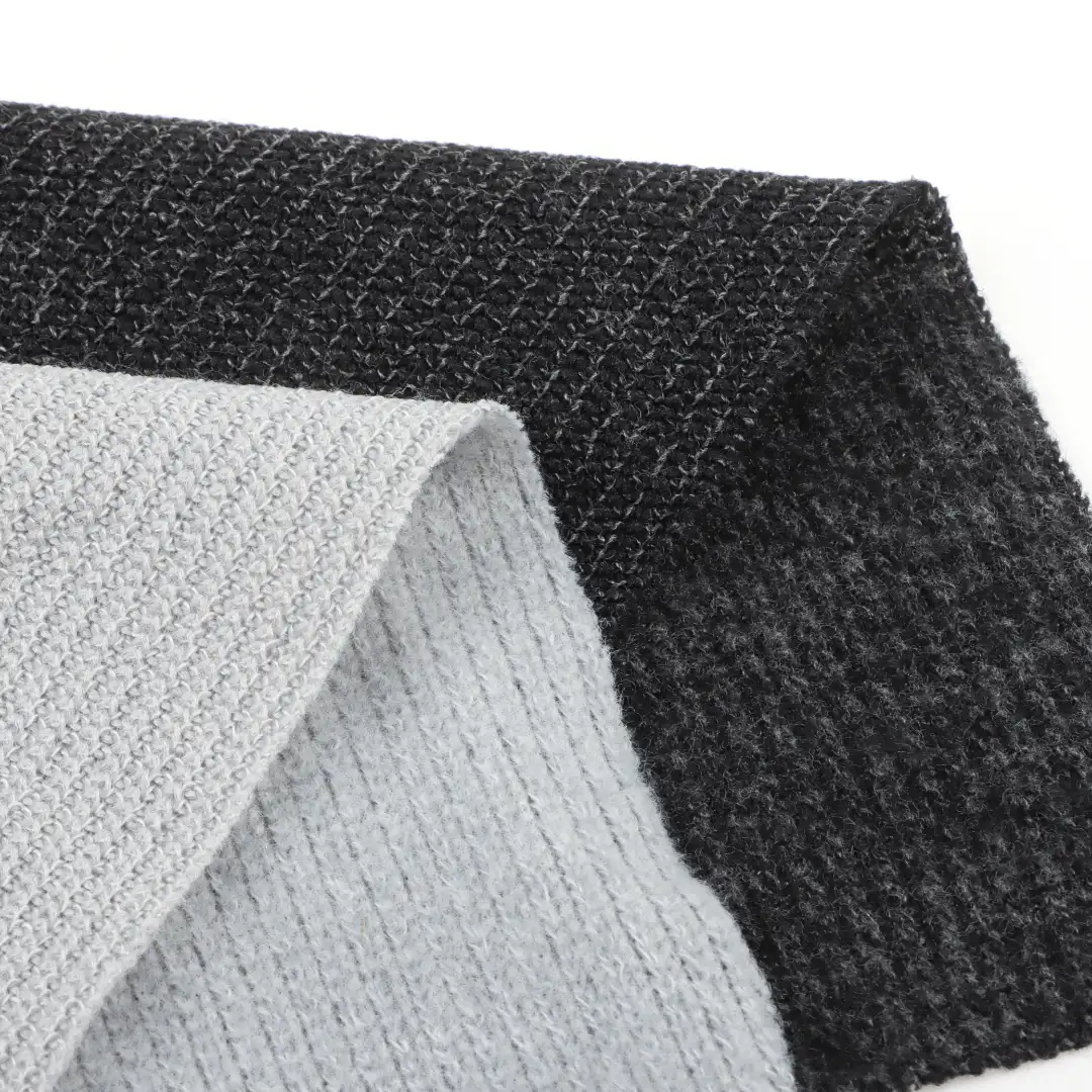 China Fabric for T-Shirt,Men’s Vest (Sweater),Full-Zipper Cardigan (Sweater),Dresses (Cardigan Open) (Sweater) Hacci Knit Fabric Polyester Rayon Spandex Gray color buy from China wholesaler bulk order at wholesale price free worldwide shipping Alibaba
